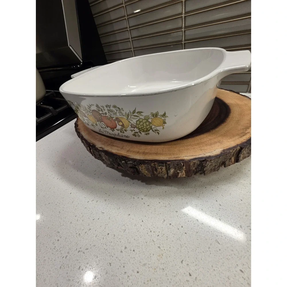 Corning Ware Spice of Life L'Echalote A-8-B Dish w/Clear Pyrex A-9-C Lid 1.4L